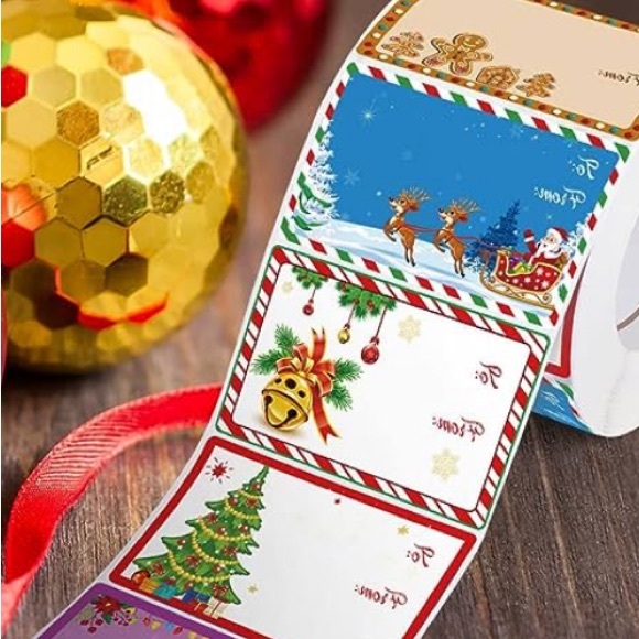 🎄60 HOLIDAY PRESENTS LABELS 2025 - assortment - Picture 3 of 5